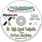 3D High Speed Surfacing Toolpath For Mastercam X9